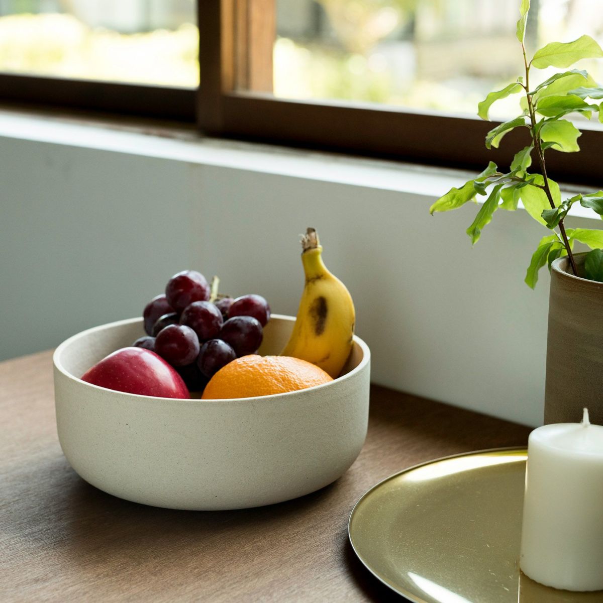 SHIROTSUCHI BOWL(L) - GRAIN WARE Natural White Collection