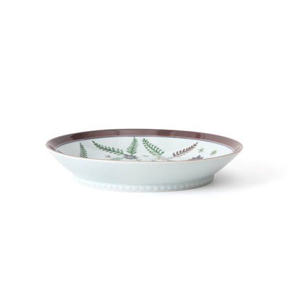 Artisanal Japanese Deep Plate - Somewake Sarasamode Butterfly Design