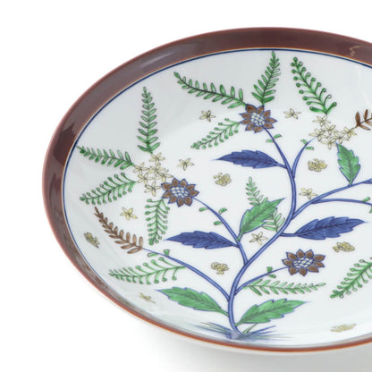 Artisanal Japanese Deep Plate - Somewake Sarasamode Butterfly Design