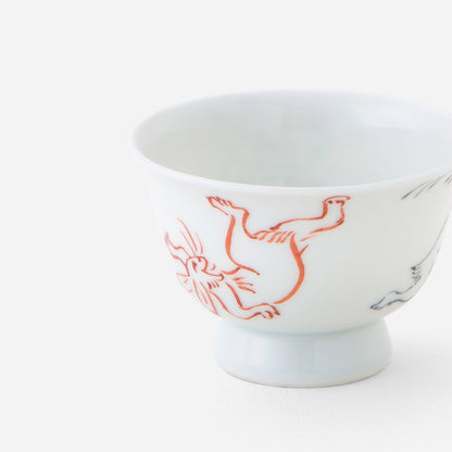 Artisanal Japanese Tea Cup - Whimsical Kyoto Temple Motif