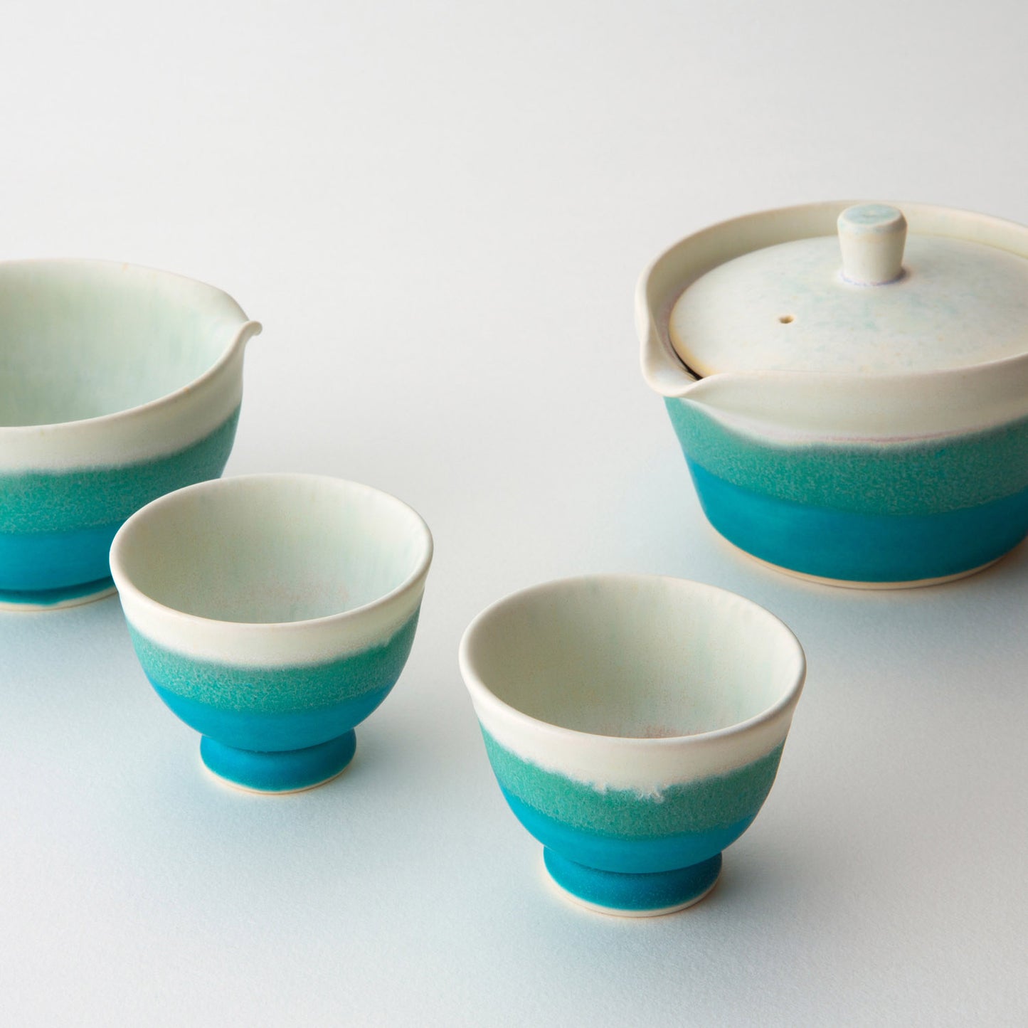 Sencha & Sake Cup with Turquoise Glaze