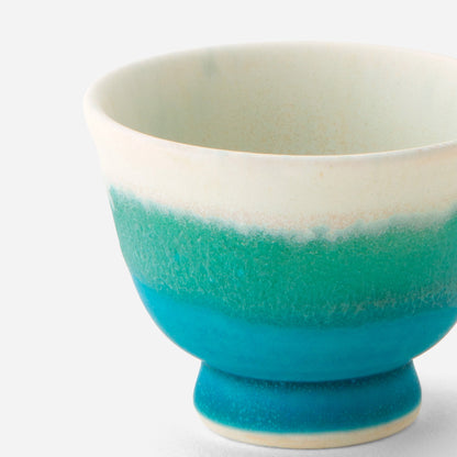 Turquoise Tea Cooling Bowl - Dual Glaze