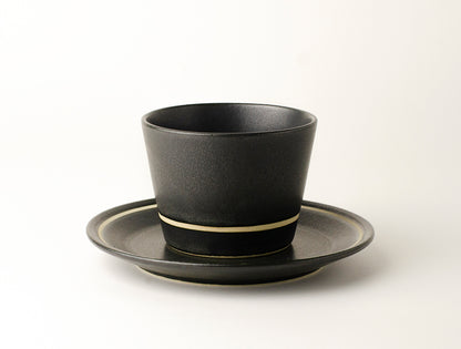 Zen Black Ceramic Dessert Plate