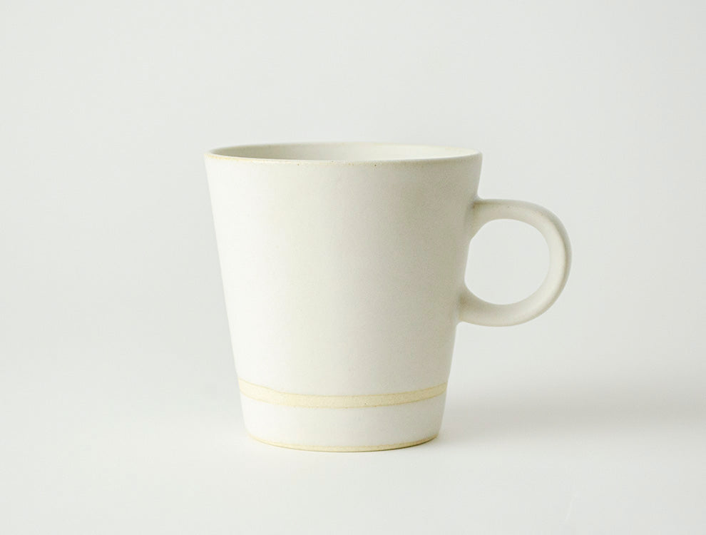 SEN White Ceramic Coffee Cup