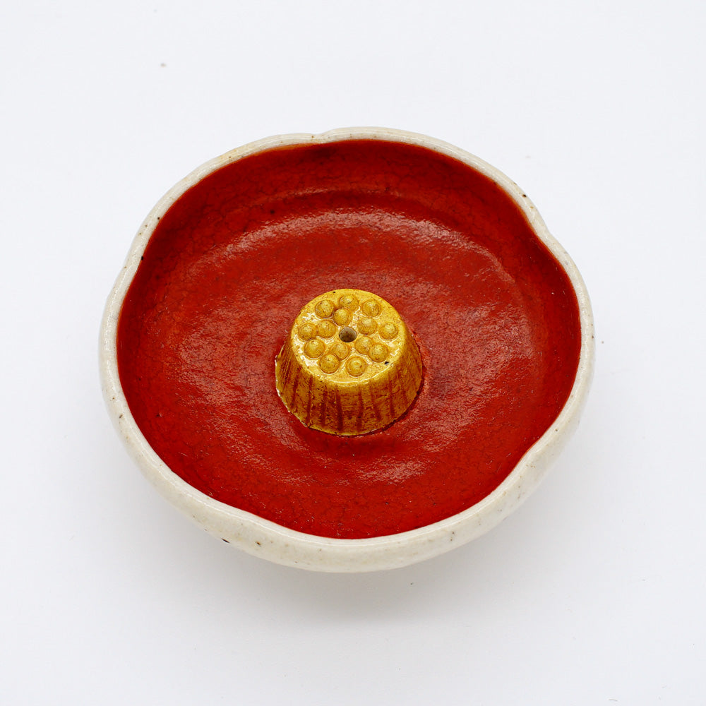 Red Camellia Zen Incense Holder