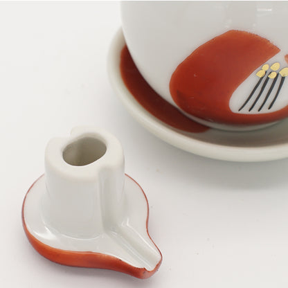 Red Camellia Soy Sauce Dispenser Set